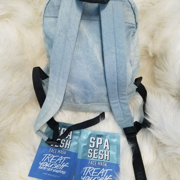 PINK/Victoria's Secret Campus Mini Backpack Denim - Picture 6 of 6